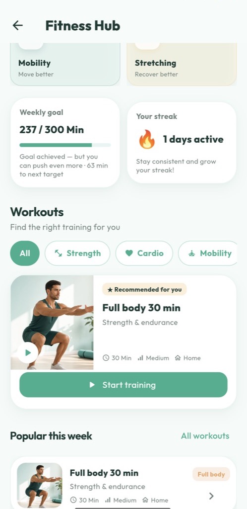 Fitness Hub Start